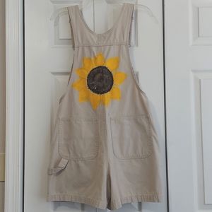 Custom American Eagle Outfitters Khaki Short Overalls